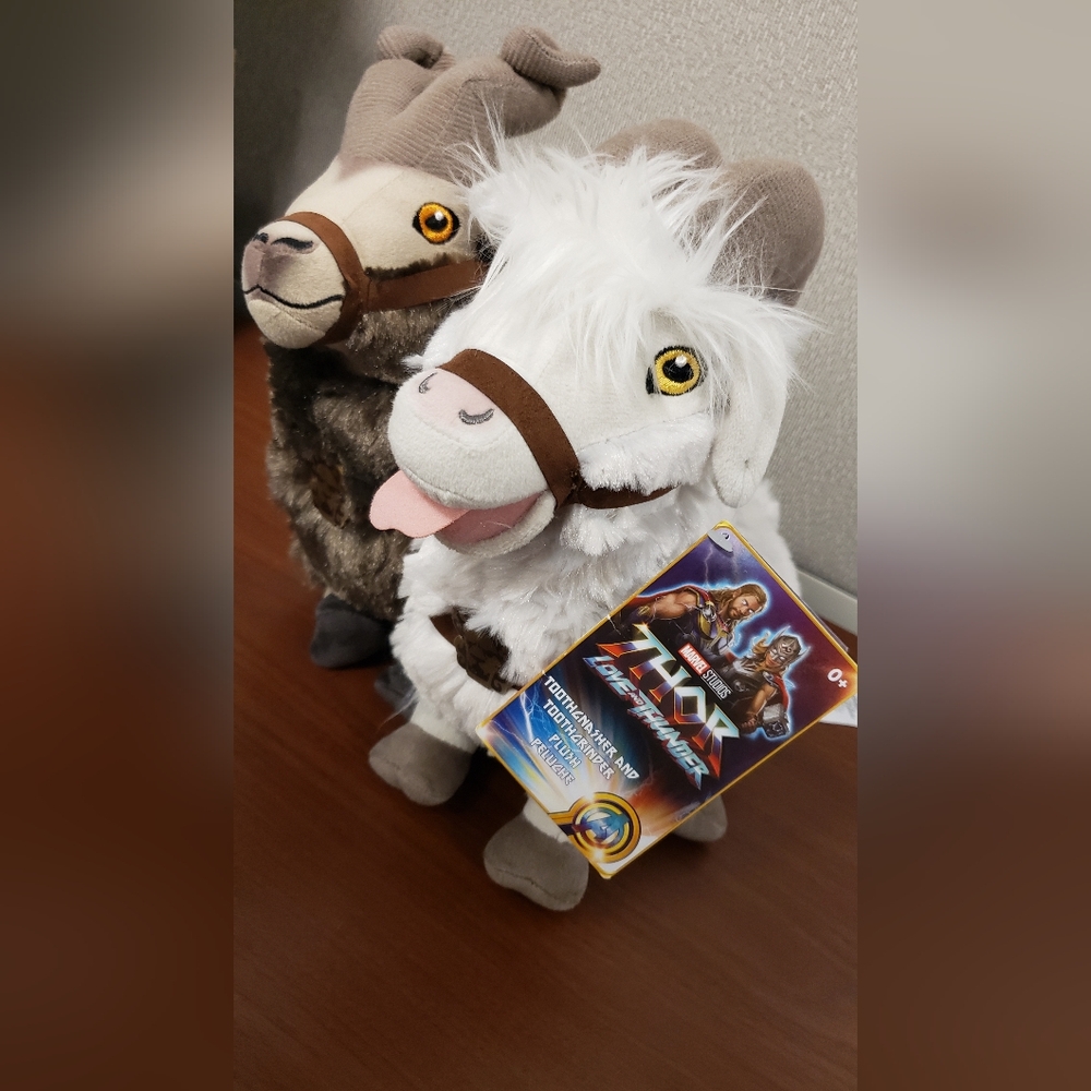 NWT Toothgnasher and Toothgrinder Plush Goat Set – Thor: Love and Thunder